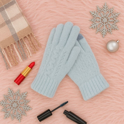 HOC Self Design Winter Women Gloves