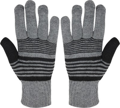 Neska Moda Striped Winter Men & Women Gloves