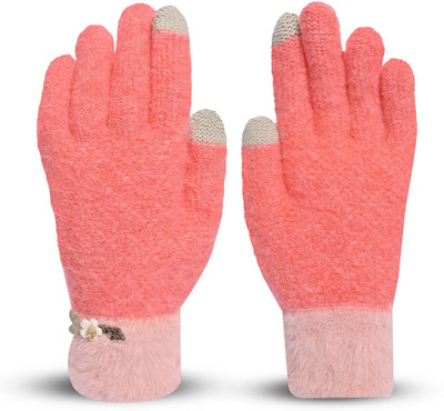 HOC Embellished Winter Women Gloves