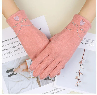 ALAMOS Embroidered Winter Women Gloves