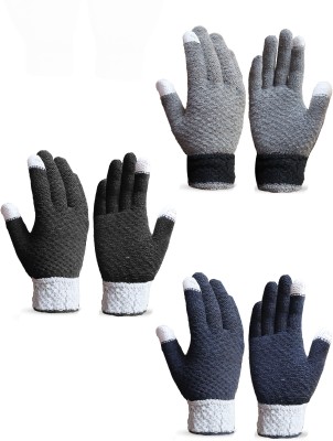 Neeba Solid Winter Men & Women Gloves
