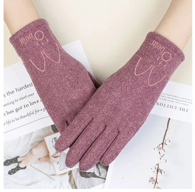 ALAMOS Embroidered Winter Women Gloves