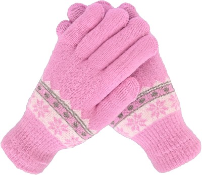 LOOM LEGACY Self Design, Printed Winter Women Gloves