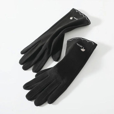 Evanden Embellished, Floral Print Winter Men & Women Gloves