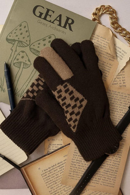 DesoRia Solid, Self Design Winter Men Gloves