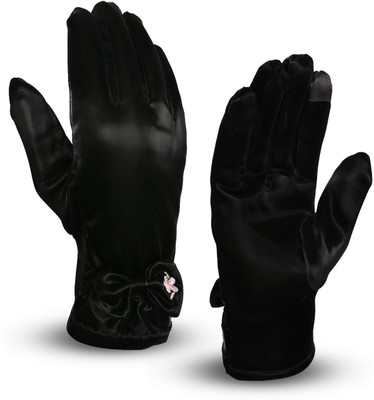 HOC Solid, Self Design Winter Women Gloves