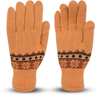 HOC Self Design, Printed Winter Women Gloves