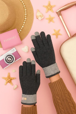 LOOM LEGACY Checkered Winter Women Gloves