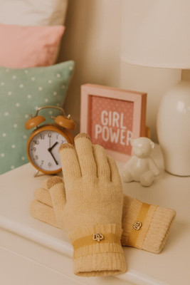 HOC Embellished Winter Women Gloves