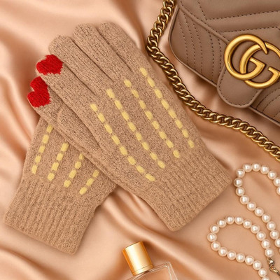 DesoRia Self Design Winter Women Gloves