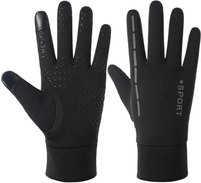 DreamPalace India Full Finger Gloves for Motor Cycle/Bike/Moto Cross/Outdoor Sports Bicycle Riding Gloves(Black)