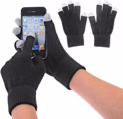 FIRMED STRING Self Design, Woven Winter Men & Women Gloves