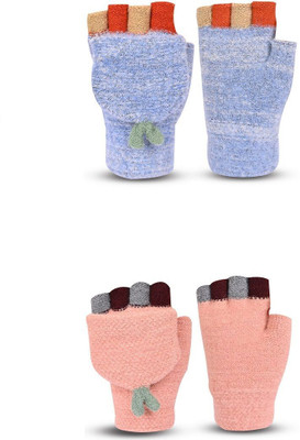 DesoRia Solid, Self Design, Woven Winter Women Gloves