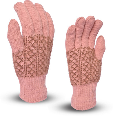 LOOM LEGACY Polka Print Winter Women Gloves