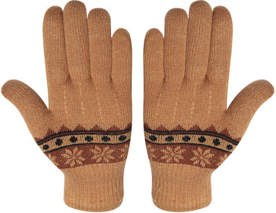 LOOM LEGACY Floral Print Winter Women Gloves