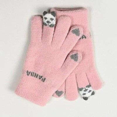 FIRMED STRING Woven, Self Design, Printed Winter Women Gloves
