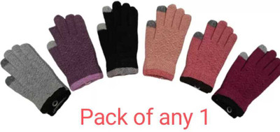 Pd creations Solid Winter Women Gloves