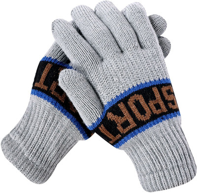 DesoRia Solid, Self Design, Printed Winter Women Gloves