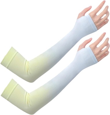 Yanwenx Cotton Arm Sleeve For Men & Women(Free, Blue)