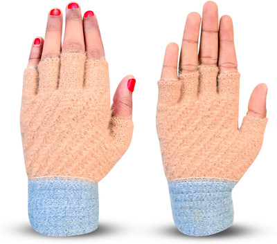 SFAB Solid, Self Design, Woven Winter Women Gloves