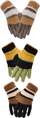 AKIDO Striped Winter Women Gloves