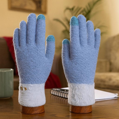 DesoRia Embellished Winter Women Gloves