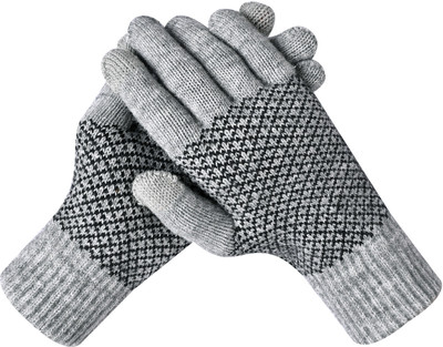 SFAB Checkered, Self Design, Printed Winter Men Gloves