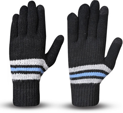 DesoRia Solid, Self Design, Printed Winter Women Gloves