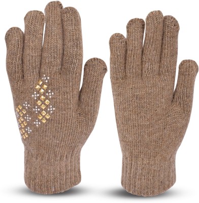 SFAB Embellished, Self Design, Solid Winter Women Gloves