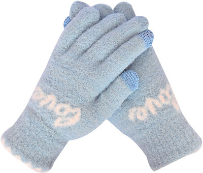 DesoRia Solid, Self Design, Printed Winter Women Gloves