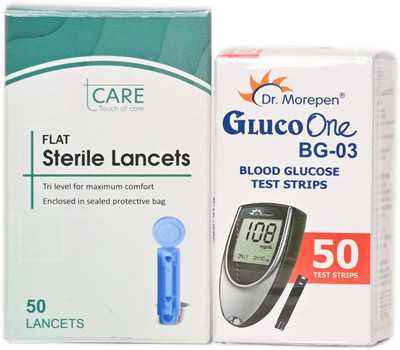 Tcare BG-03 50 STRIP Glucometer Lancets(50)