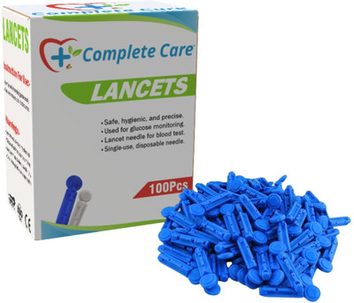 Complete Care Safety Lancets, Sterile, Single-Use Blood Lancets for Painless Testing Glucometer Lancets(100)
