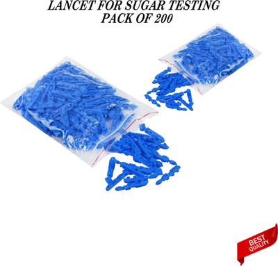 CRETO 200 Pcs Lancets Needles 30 gauge Painless Glucometer Lancets(200)