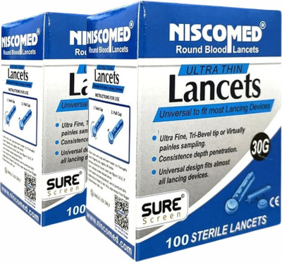 NISCOMED Round Blood Lancet Ultra Thin Glucometer lancet Glucometer Lancets (200) Glucometer Lancets(200)