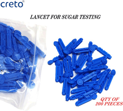 CRETO 200 Pcs Lancets Needles 30 gauge Painless- Glucometer Lancets(200)