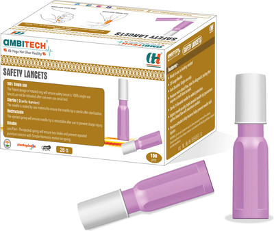 AMBITECH Safety Glucometer Lancets(100)