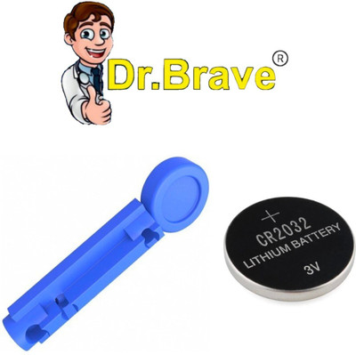 Dr.Brave CR-2032 Lithium battery With 100 Round Blood Lancet for Dr Morepen BG03 Glucometer Lancets(100)