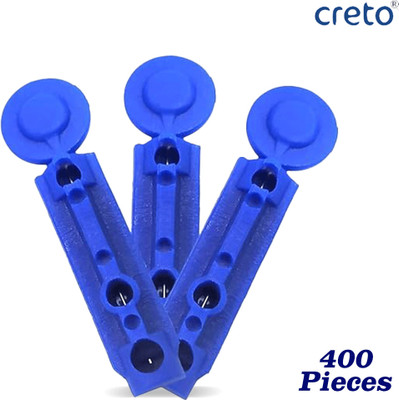 CRETO (400Pcs) 30G Round Blood Lancet For Round Lancing Devices Glucometer Lancets(400)