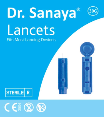 Dr. Sanaya 100 Round Lancet Needles for Glucometer | Painless Testing for Accurate Results Glucometer Lancets(100)