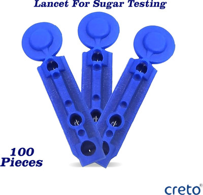 CRETO (100 Pcs) 30 gauge Painless Glucometer Lancets(100)