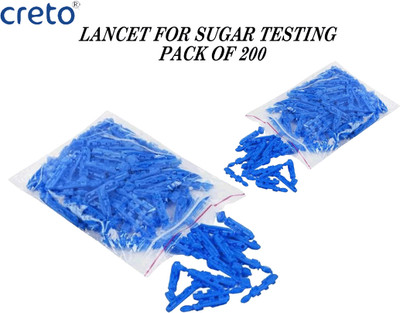CRETO (200 Round Lancets Needles 30 gauge Painless) Glucometer Lancets(200)