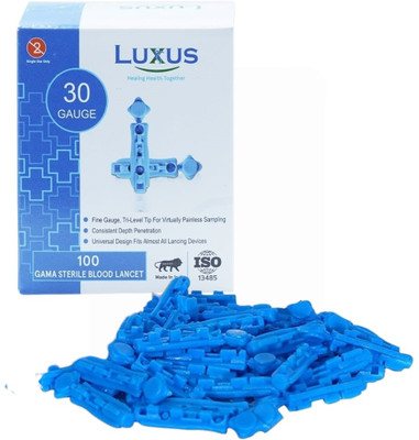LUXUS Round Blood Lancet Gamma Sterilized Premium Glucometer Lancets 30G Glucometer Lancets(100)