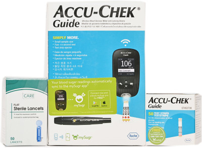 Tcare Accu-Chek Guide 50 Strips Glucometer Lancets(50)