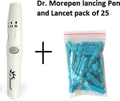 Dr. Morepen lancing device + 25 Glucometer Lancets(25)