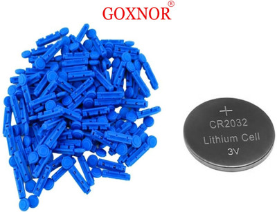 GOXNOR CR-2032 Lithium Cell And Dr Morepen BG03 Glucometer Lancets Glucometer Lancets(50)