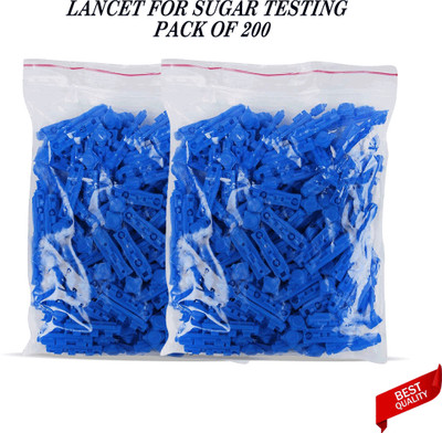 CRETO (Pack of 2) 200 Pcs 30G Round Blood Lancet For Round Lancing Devices Glucometer Lancets(200)