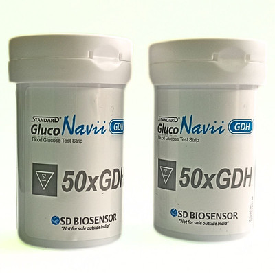 OROSTAN Standard Gluco Navii GDH Blood Glucose Test strips (SD BIOSENSOR) - 100 Glucometer Strips