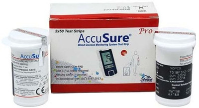 AccuSure Pro 100 Glucometer Strips