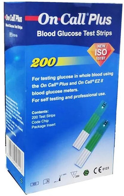 On Call Plus Blood Glucose 200 Glucometer Strips