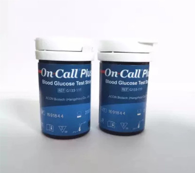 On Call Plus (G133-119) with code(007) 100 Glucometer Strips- 100 Glucometer Strips